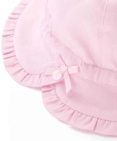 Tartine et Chocolat / タルティーヌ エ ショコラ ベビー・キッズグッズ | 【UVカット】【日本製】シャンブレーギャザーフリルリボンハットベビー(44~48cm) | 詳細5