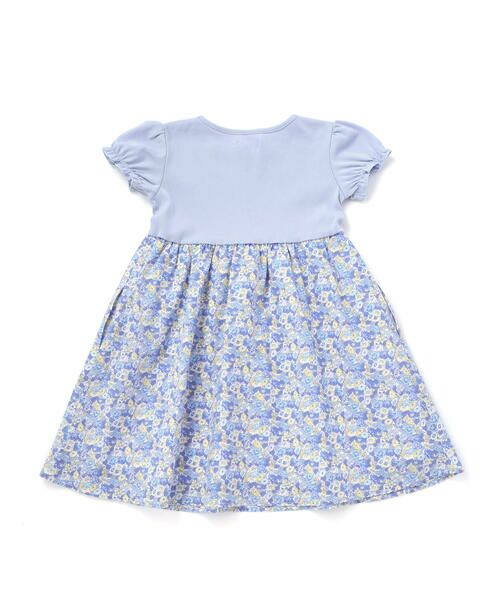 Tartine et Chocolat / タルティーヌ エ ショコラ ミニ丈・ひざ丈ワンピース | 【日本製】【お揃い】リバティ(leontyne dream)プリントタナローン フライス切り替えワンピース(90~140cm) | 詳細6