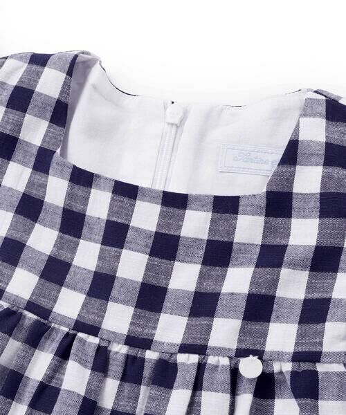 Tartine et Chocolat / タルティーヌ エ ショコラ ミニ丈・ひざ丈ワンピース | 【お揃い】ギンガムチェック花柄刺しゅうワンピース(90~140cm) | 詳細6
