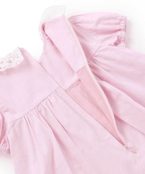 Tartine et Chocolat / タルティーヌ エ ショコラ ミニ丈・ひざ丈ワンピース | 【お揃い】襟レースシャンブレーワンピース(90~140cm) | 詳細10