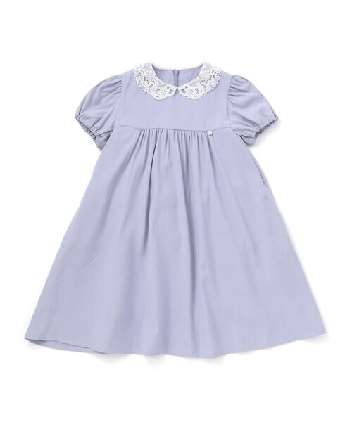Tartine et Chocolat / タルティーヌ エ ショコラ ミニ丈・ひざ丈ワンピース | 【お揃い】襟レースシャンブレーワンピース(90~140cm) | 詳細16
