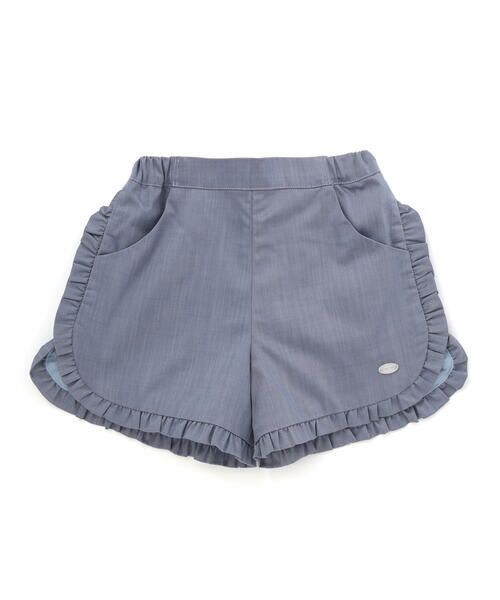 Tartine et Chocolat / タルティーヌ エ ショコラ ショート・ハーフ・半端丈パンツ | 【日本製】ダブルスラブシャンブレーフリルショートパンツ(90~140cm) | 詳細6