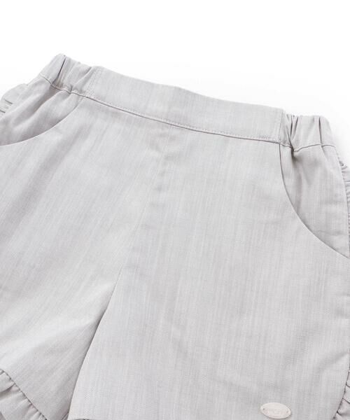 Tartine et Chocolat / タルティーヌ エ ショコラ ショート・ハーフ・半端丈パンツ | 【日本製】ダブルスラブシャンブレーフリルショートパンツ(90~140cm) | 詳細12