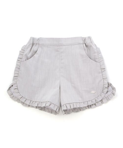 Tartine et Chocolat / タルティーヌ エ ショコラ ショート・ハーフ・半端丈パンツ | 【日本製】ダブルスラブシャンブレーフリルショートパンツ(90~140cm) | 詳細10