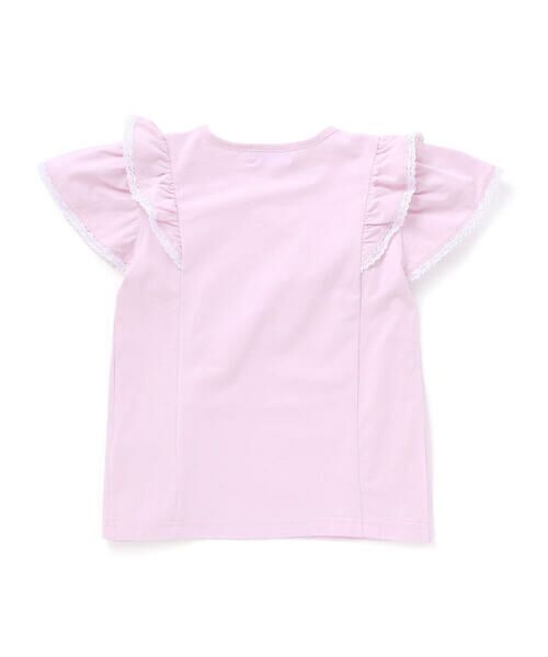 Tartine et Chocolat / タルティーヌ エ ショコラ Tシャツ | ベア天竺フリルレースTシャツ(100~140cm) | 詳細4