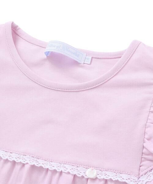 Tartine et Chocolat / タルティーヌ エ ショコラ Tシャツ | ベア天竺フリルレースTシャツ(100~140cm) | 詳細5