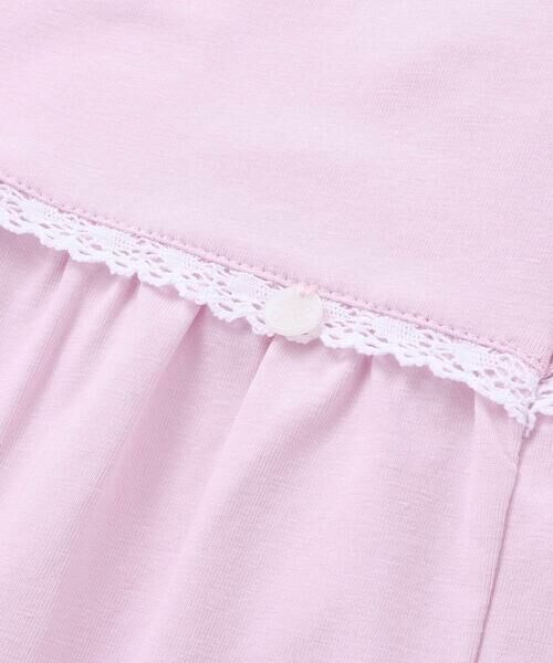 Tartine et Chocolat / タルティーヌ エ ショコラ Tシャツ | ベア天竺フリルレースTシャツ(100~140cm) | 詳細6