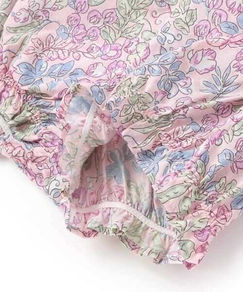 Tartine et Chocolat / タルティーヌ エ ショコラ ベビー・キッズウエア | 【日本製】【お揃い】リバティ(SweetPeaLeaf)プリントタナローンワンピース＋ブルマセットベビー(70~90cm) | 詳細14