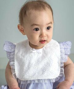 Tartine et Chocolat / タルティーヌ エ ショコラ スタイ・ビブ | スクエア型ワンポイントリボンチュールデザインスタイ