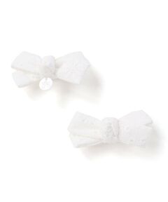 Tartine et Chocolat / タルティーヌ エ ショコラ ベビー・キッズグッズ | レースリボンヘアクリップ2点セット