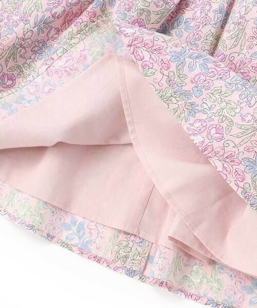 Tartine et Chocolat / タルティーヌ エ ショコラ ミニ丈・ひざ丈ワンピース | 【日本製】【お揃い】リバティ(SweetPeaLeaf)プリントタナローン袖フリルワンピース(90~140cm) | 詳細11