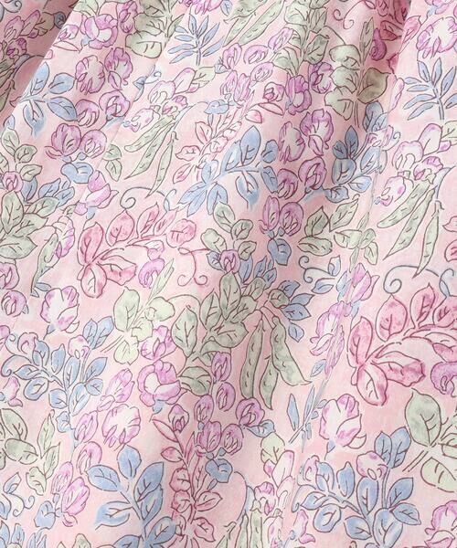 Tartine et Chocolat / タルティーヌ エ ショコラ ミニ丈・ひざ丈ワンピース | 【日本製】【お揃い】リバティ(SweetPeaLeaf)プリントタナローン袖フリルワンピース(90~140cm) | 詳細12