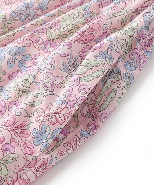 Tartine et Chocolat / タルティーヌ エ ショコラ ミニ丈・ひざ丈ワンピース | 【日本製】【お揃い】リバティ(SweetPeaLeaf)プリントタナローン袖フリルワンピース(90~140cm) | 詳細9