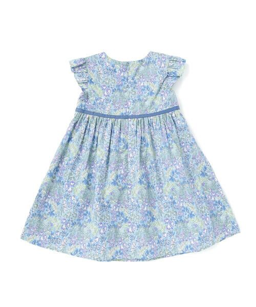 Tartine et Chocolat / タルティーヌ エ ショコラ ミニ丈・ひざ丈ワンピース | 【日本製】【お揃い】リバティ(SweetPeaLeaf)プリントタナローン袖フリルワンピース(90~140cm) | 詳細15