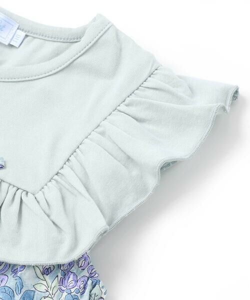 Tartine et Chocolat / タルティーヌ エ ショコラ ミニ丈・ひざ丈ワンピース | 【日本製】【お揃い】リバティ(SweetPeaLeaf)プリントタナローンスムース切り替えワンピース(90~140cm) | 詳細12