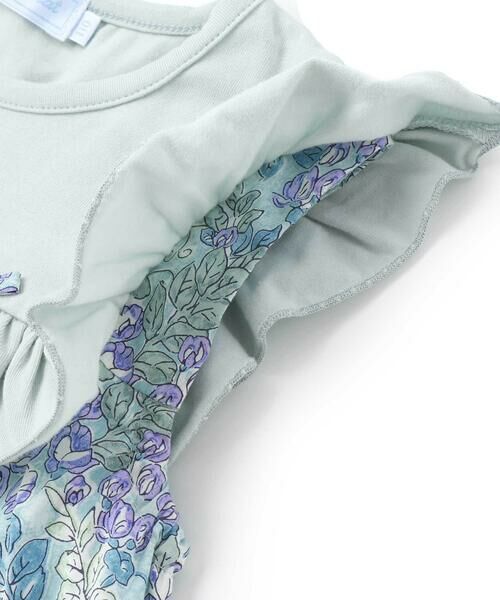 Tartine et Chocolat / タルティーヌ エ ショコラ ミニ丈・ひざ丈ワンピース | 【日本製】【お揃い】リバティ(SweetPeaLeaf)プリントタナローンスムース切り替えワンピース(90~140cm) | 詳細13