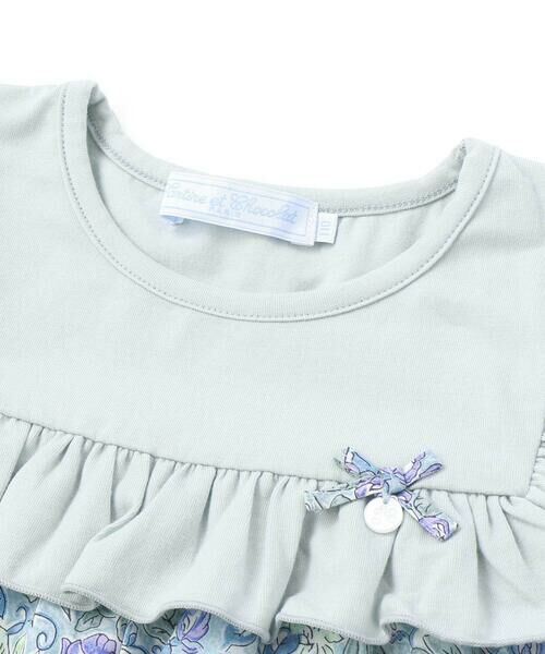 Tartine et Chocolat / タルティーヌ エ ショコラ ミニ丈・ひざ丈ワンピース | 【日本製】【お揃い】リバティ(SweetPeaLeaf)プリントタナローンスムース切り替えワンピース(90~140cm) | 詳細10