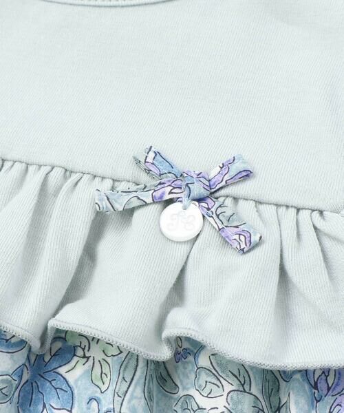 Tartine et Chocolat / タルティーヌ エ ショコラ ミニ丈・ひざ丈ワンピース | 【日本製】【お揃い】リバティ(SweetPeaLeaf)プリントタナローンスムース切り替えワンピース(90~140cm) | 詳細11