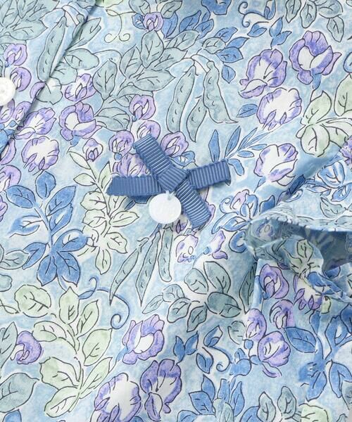 Tartine et Chocolat / タルティーヌ エ ショコラ シャツ・ブラウス | 【お揃い】リバティ(SweetPeaLeaf)プリントタナローンスカラップ襟フリル袖ブラウス(100~140cm) | 詳細12