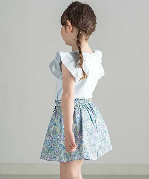 Tartine et Chocolat / タルティーヌ エ ショコラ その他パンツ | 【日本製】【お揃い】リバティ(SweetPeaLeaf)プリントタナローンキュロット(90~140cm) | 詳細7