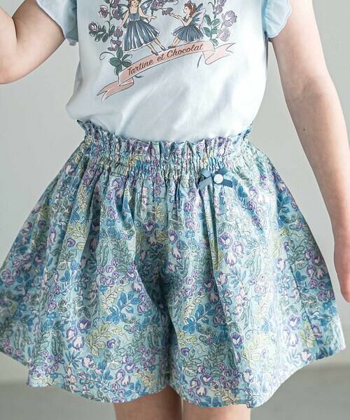 Tartine et Chocolat / タルティーヌ エ ショコラ その他パンツ | 【日本製】【お揃い】リバティ(SweetPeaLeaf)プリントタナローンキュロット(90~140cm) | 詳細8