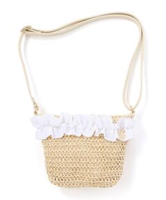 Tartine et Chocolat / タルティーヌ エ ショコラ ショルダーバッグ | 【お揃い】麦わら見えフリルデザイン ペーパーショルダーバッグ