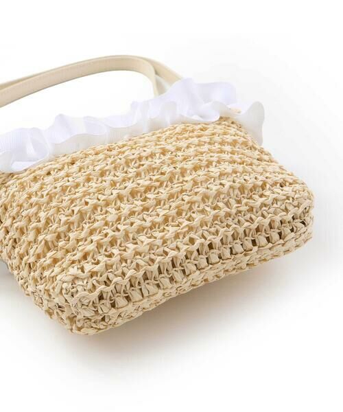 Tartine et Chocolat / タルティーヌ エ ショコラ ショルダーバッグ | 【お揃い】麦わら見えフリルデザイン ペーパーショルダーバッグ | 詳細7