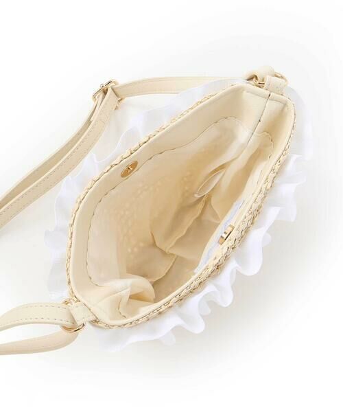 Tartine et Chocolat / タルティーヌ エ ショコラ ショルダーバッグ | 【お揃い】麦わら見えフリルデザイン ペーパーショルダーバッグ | 詳細8