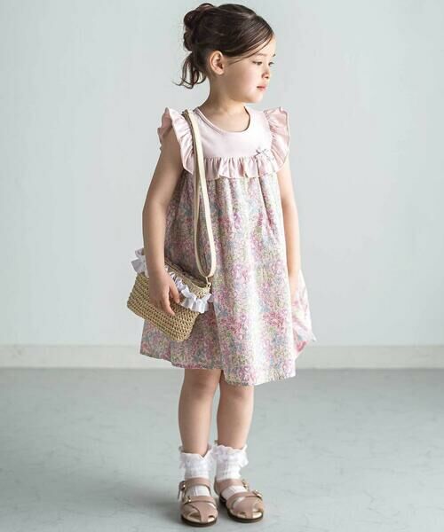 Tartine et Chocolat / タルティーヌ エ ショコラ ショルダーバッグ | 【お揃い】麦わら見えフリルデザイン ペーパーショルダーバッグ | 詳細1