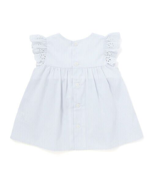 Tartine et Chocolat / タルティーヌ エ ショコラ ベビー・キッズウエア | 【お揃い】コットンブロードストライプパンチングレースフリル袖ワンピース＋ブルマセットベビー(70〜90cm) | 詳細2