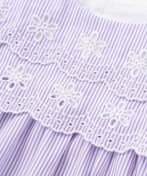 Tartine et Chocolat / タルティーヌ エ ショコラ ベビー・キッズウエア | 【お揃い】コットンブロードストライプパンチングレースフリル袖ワンピース＋ブルマセットベビー(70〜90cm) | 詳細11
