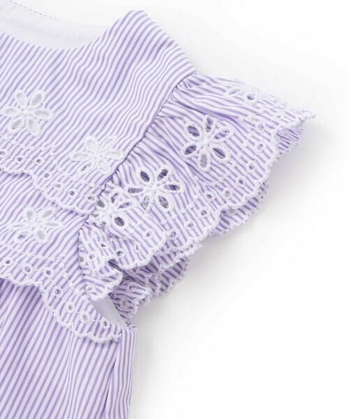 Tartine et Chocolat / タルティーヌ エ ショコラ ベビー・キッズウエア | 【お揃い】コットンブロードストライプパンチングレースフリル袖ワンピース＋ブルマセットベビー(70〜90cm) | 詳細12