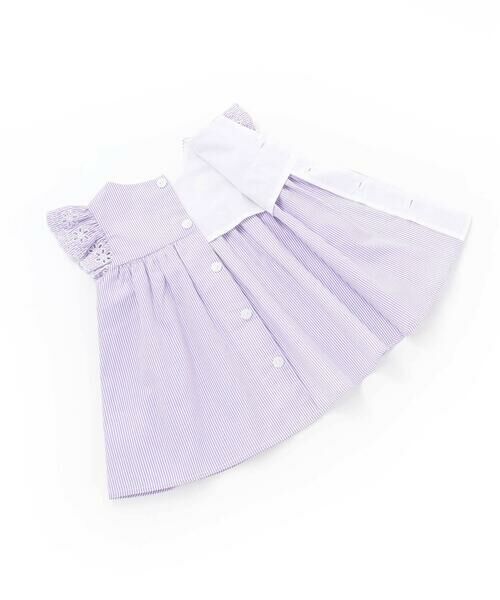 Tartine et Chocolat / タルティーヌ エ ショコラ ベビー・キッズウエア | 【お揃い】コットンブロードストライプパンチングレースフリル袖ワンピース＋ブルマセットベビー(70〜90cm) | 詳細15