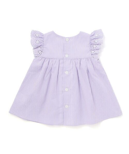 Tartine et Chocolat / タルティーヌ エ ショコラ ベビー・キッズウエア | 【お揃い】コットンブロードストライプパンチングレースフリル袖ワンピース＋ブルマセットベビー(70〜90cm) | 詳細8