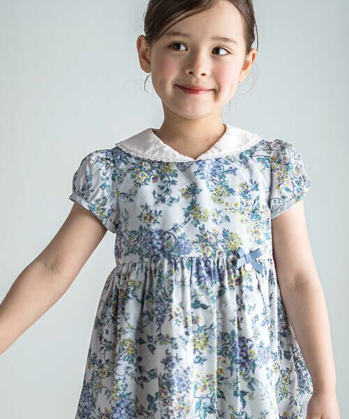 Tartine et Chocolat / タルティーヌ エ ショコラ ミニ丈・ひざ丈ワンピース | 【お揃い】リバティ(Celine)ナイロンリップストップワンピース(90〜140cm) | 詳細6