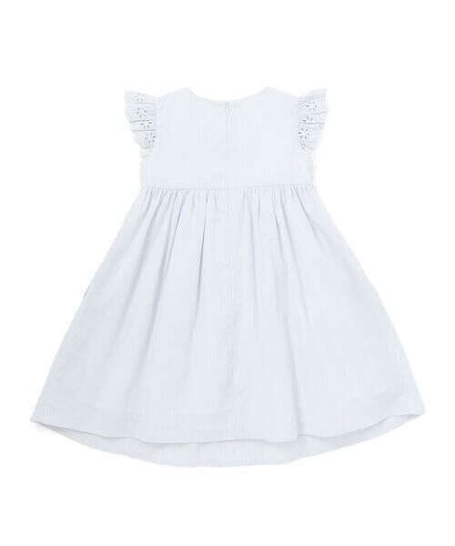 Tartine et Chocolat / タルティーヌ エ ショコラ ミニ丈・ひざ丈ワンピース | 【お揃い】コットンブロードストライプパンチングレースフリル袖ワンピース(90〜140cm) | 詳細2