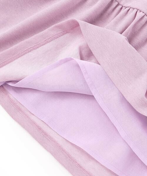 Tartine et Chocolat / タルティーヌ エ ショコラ ミニ丈・ひざ丈ワンピース | きらきらラメ天竺フリル袖ティアードワンピース(100〜140cm) | 詳細10