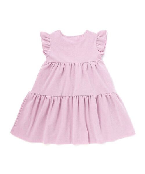 Tartine et Chocolat / タルティーヌ エ ショコラ ミニ丈・ひざ丈ワンピース | きらきらラメ天竺フリル袖ティアードワンピース(100〜140cm) | 詳細4