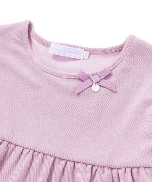 Tartine et Chocolat / タルティーヌ エ ショコラ ミニ丈・ひざ丈ワンピース | きらきらラメ天竺フリル袖ティアードワンピース(100〜140cm) | 詳細5