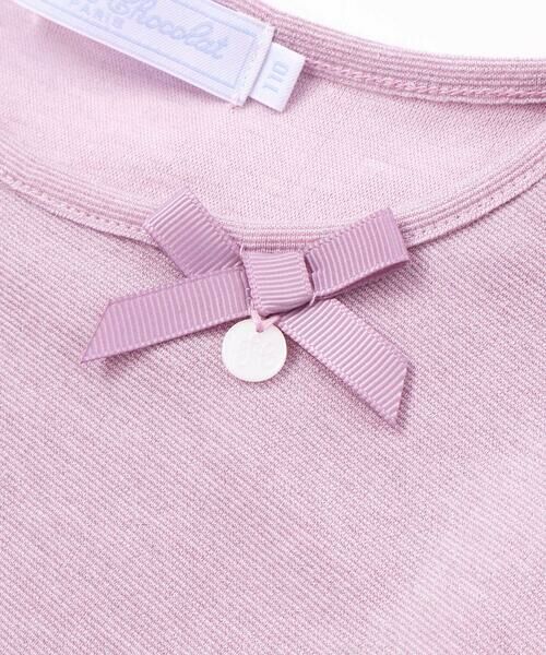 Tartine et Chocolat / タルティーヌ エ ショコラ ミニ丈・ひざ丈ワンピース | きらきらラメ天竺フリル袖ティアードワンピース(100〜140cm) | 詳細6