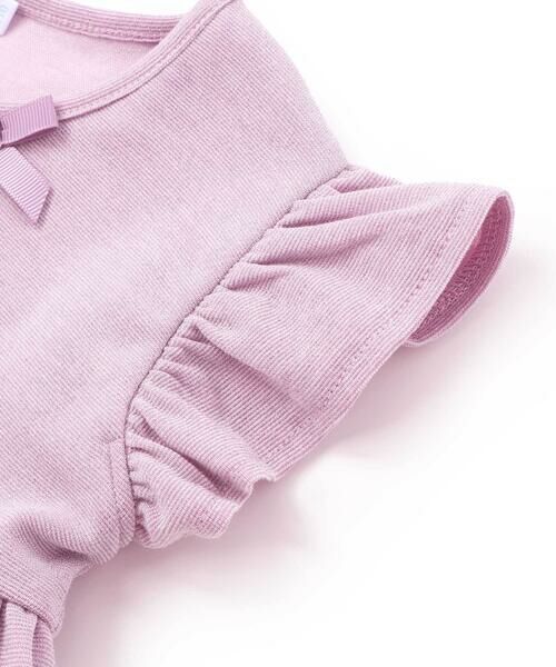 Tartine et Chocolat / タルティーヌ エ ショコラ ミニ丈・ひざ丈ワンピース | きらきらラメ天竺フリル袖ティアードワンピース(100〜140cm) | 詳細7