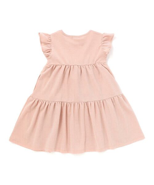 Tartine et Chocolat / タルティーヌ エ ショコラ ミニ丈・ひざ丈ワンピース | きらきらラメ天竺フリル袖ティアードワンピース(100〜140cm) | 詳細13