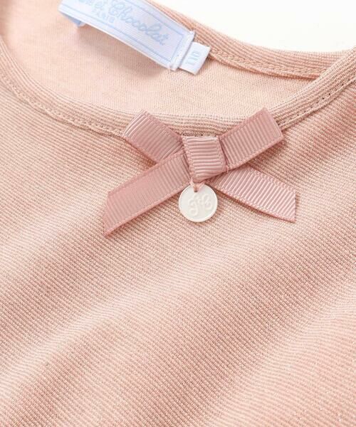 Tartine et Chocolat / タルティーヌ エ ショコラ ミニ丈・ひざ丈ワンピース | きらきらラメ天竺フリル袖ティアードワンピース(100〜140cm) | 詳細14