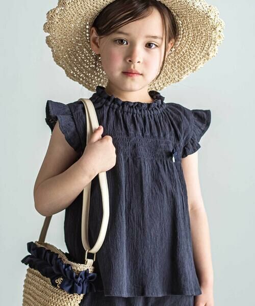 Tartine et Chocolat / タルティーヌ エ ショコラ その他トップス | 【日本製】クレープロッキーバル楊柳プルオーバーチュニック＋キュロットセット(90〜140cm) | 詳細2