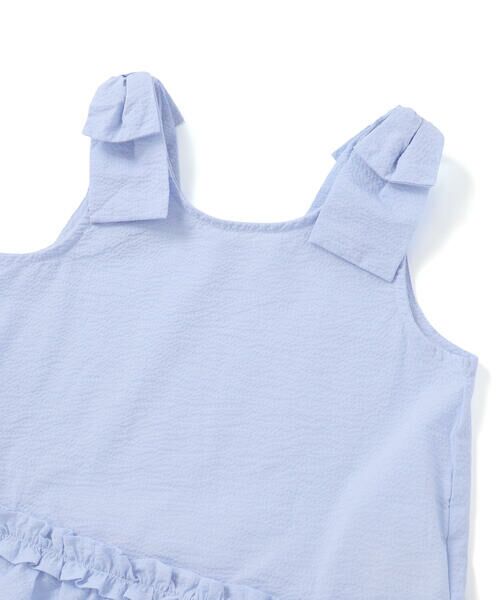 Tartine et Chocolat / タルティーヌ エ ショコラ その他トップス | 無地Tシャツ＋サッカー肩リボンブラウス 2点セット(100〜140cm) | 詳細13