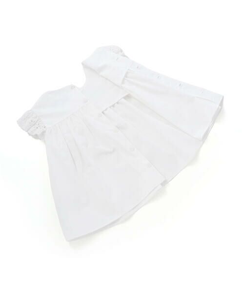 Tartine et Chocolat / タルティーヌ エ ショコラ シャツ・ブラウス | 【お揃い】パンチングレーススカラップ切り替えフリル袖ブラウス(100〜140cm) | 詳細11