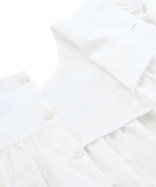 Tartine et Chocolat / タルティーヌ エ ショコラ シャツ・ブラウス | 【お揃い】パンチングレーススカラップ切り替えフリル袖ブラウス(100〜140cm) | 詳細12