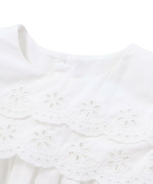 Tartine et Chocolat / タルティーヌ エ ショコラ シャツ・ブラウス | 【お揃い】パンチングレーススカラップ切り替えフリル袖ブラウス(100〜140cm) | 詳細7