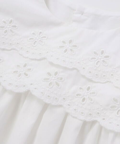 Tartine et Chocolat / タルティーヌ エ ショコラ シャツ・ブラウス | 【お揃い】パンチングレーススカラップ切り替えフリル袖ブラウス(100〜140cm) | 詳細8