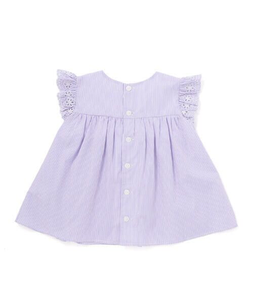 Tartine et Chocolat / タルティーヌ エ ショコラ シャツ・ブラウス | 【お揃い】パンチングレーススカラップ切り替えフリル袖ブラウス(100〜140cm) | 詳細16